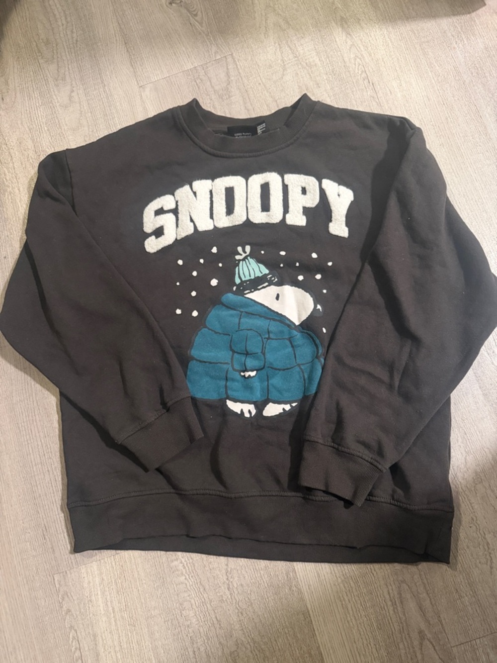 Peanuts Snoopy Crewneck Sweatshirt - Black & Teal